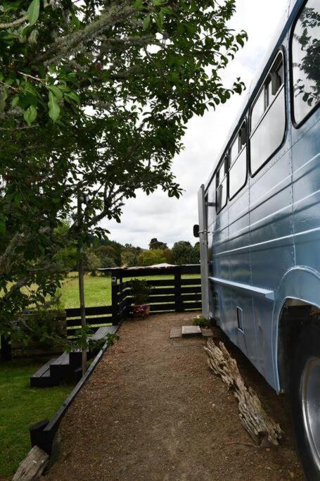 Evi The School Bus At Oromahoe Downs Farm Puketona Bagian luar foto